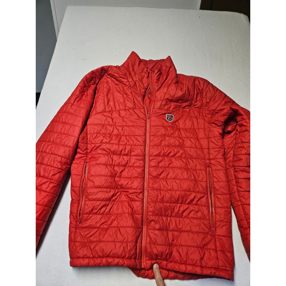 Fjallraven Expedition Latt Jacket Mens XL Red Orange Puffer Insulated Outdoor